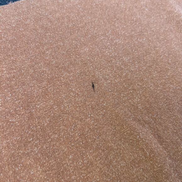 Distressed Graphic Tee NO JOB Shirt Rust Brown Oversized Grunge Unisex 90s Vibe - Picture 3 of 6